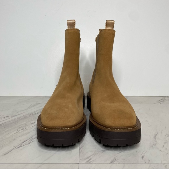 Sam Edelman Laguna Light Brown Suede Lug Sole Chelsea Boot 9 1/2 M - Picture 2 of 14
